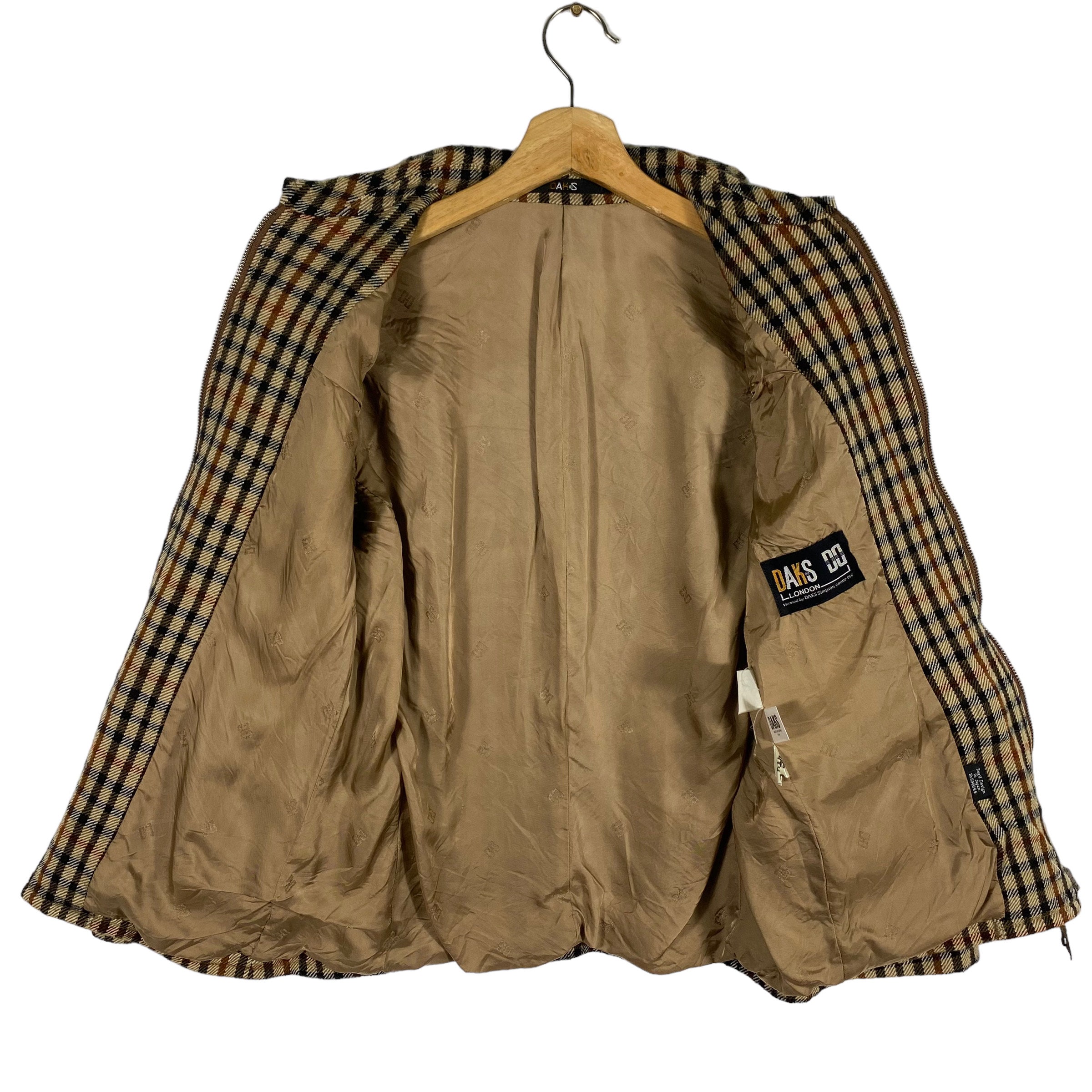 人気アイテム Vintage Colour Brown Size S Jacket Zipper Wool England Daks ジャケット・アウター