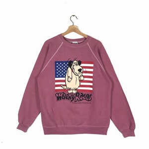 Vintage 90s Wacky Races Felpa XL Size ma adatta alla taglia L