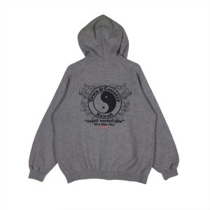 Vintage Town & Country Sweatshirt Hoodie Zipper L Size Grey Colour