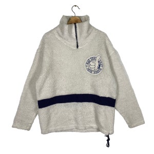 Pile vintage Tokyo Disneyland mezza zip taglia M colore bianco/blu navy