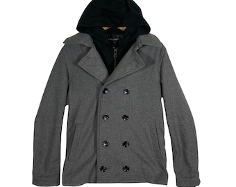 Vintage In The Attic Hoodie Button/Zipper Jacket M Size Grey/Black Colour