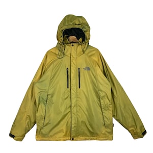 The North Face Summit Series Gore-Tex Hoodie Zipper Jacket/Button XXL Size But To Fit XL Size Yellow Colour