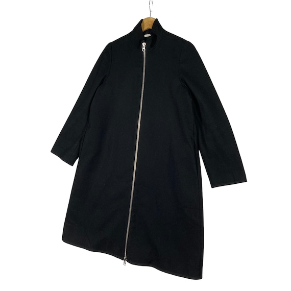 Maison Margiela MM6 Wool Long Jacket Zipper Size 36 (S) Black