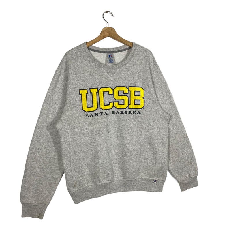 Vintage University of California Santa Barbara Sweatshirt L Size Grey Colour image 2