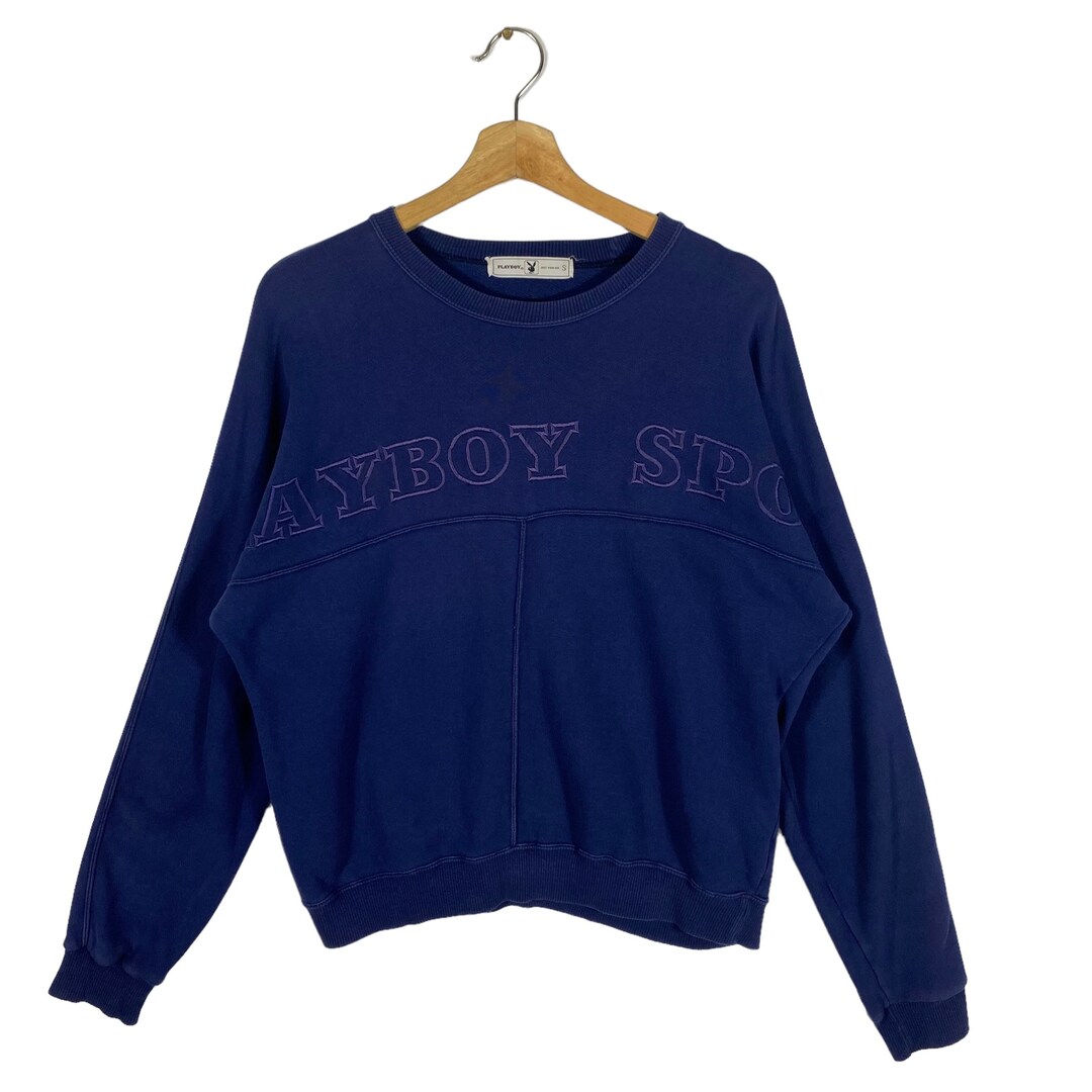 Vintage Playboy Sport Sweatshirt S Size Navyblue Colour Etsy