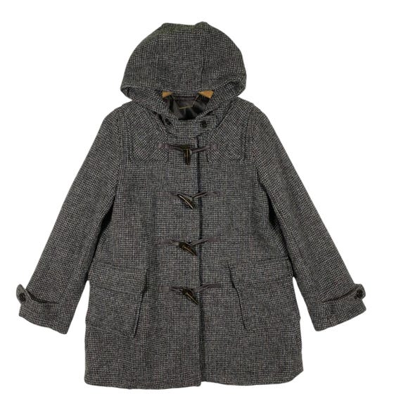 Vintage Harris Tweed Wool Hoodie Duffer Jacket S Size Etsy
