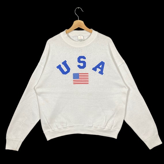 Vintage USA Sweatshirt XL Size White Colour Etsy Ireland