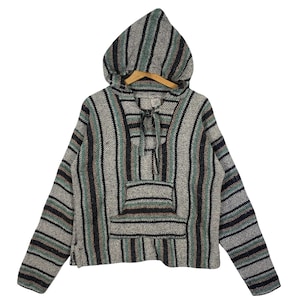 Vintage 80s Mexican Baja Don Felipe Hoodie Pullover Made In Mexico Size L