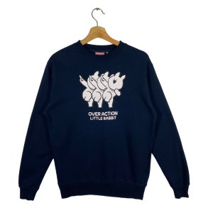 Felpa vintage Over Action Little Rabbit Taglia M Colore blu navy