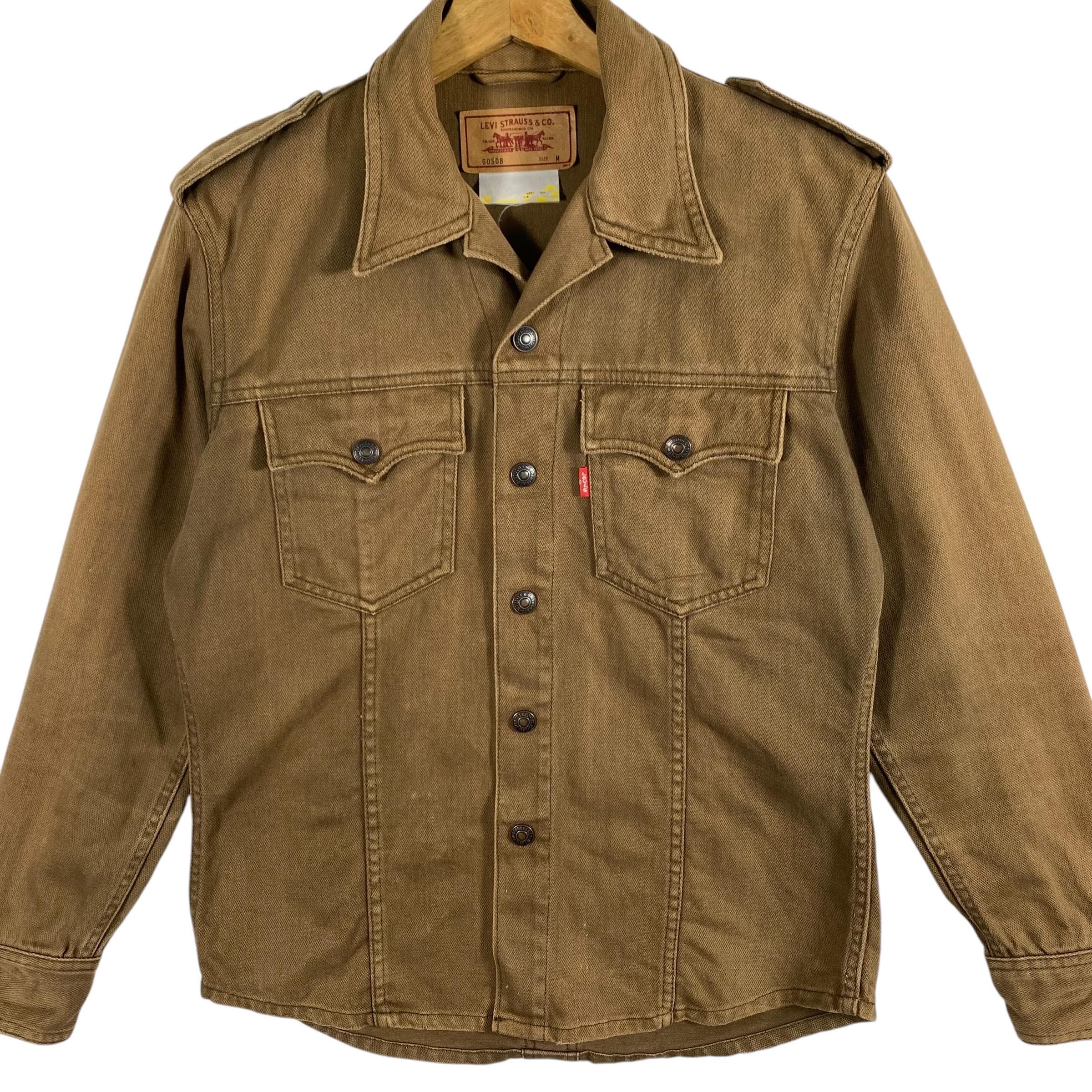 Vintage Levis 60508 Snap Button Jacket M Size Brown Colour - Etsy
