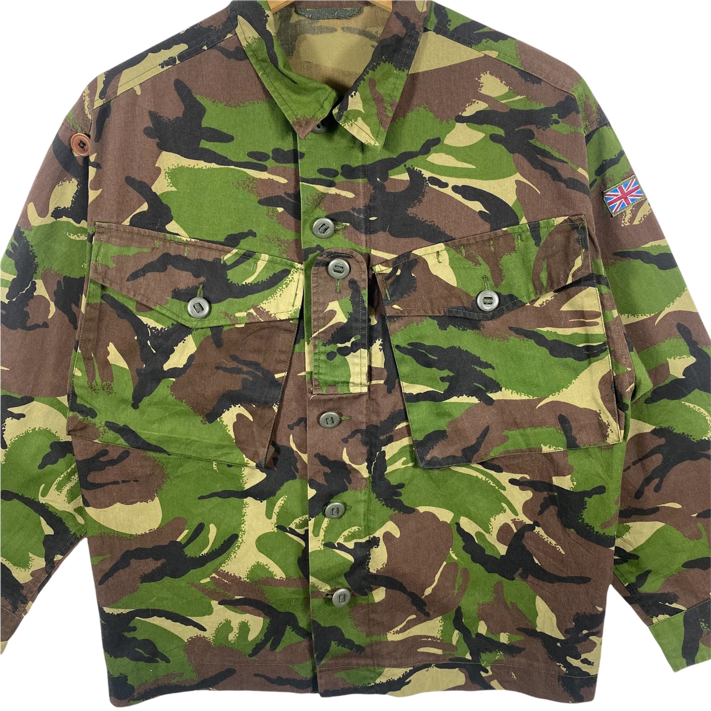 Nigel Cabourn Military Shirt 46 Cotton GRN Camouflage 40s