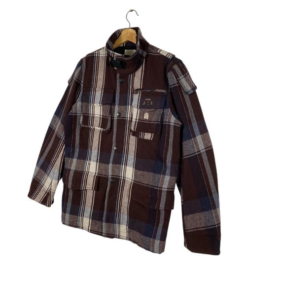 ジャケット・アウター diesel wool jacket 00s 10s Vintage Diesel Wool Button/zipper Jacket S Size Brown Colour