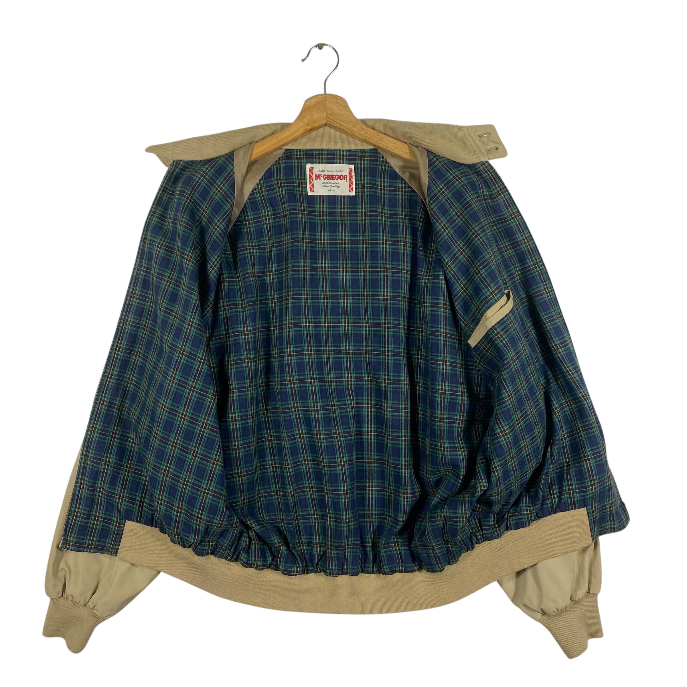 ジャケット・アウター 80s McGREOR short wool Harrington jacket Vintage Mcgregor Harrington Jacket L Size Brown Colour - Etsy