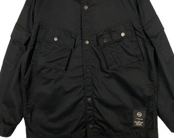 Vintage Japanese Brand X Undercover Military Snap Button