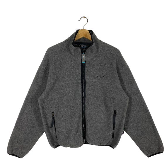 Vintage 90s Woolrich Fleece Zipper Jacket M Size Grey Colour - Etsy