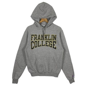 Vintage Franklin College Hoodie Sweatshirt S Size Grey Colour