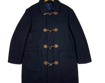 Vintage Ralph Lauren Wool Hoodie Toggle Coat L/XL Size Navyblue Colour