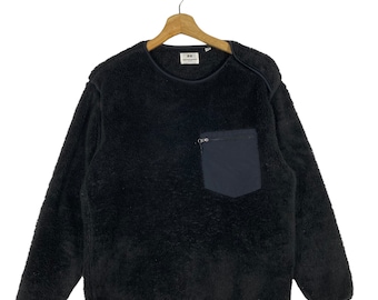 uniqlo engineered garments ネイビー　Mサイズ Engineered Garments Uniqlo Fleece Sweater Navy Blue Crewneck