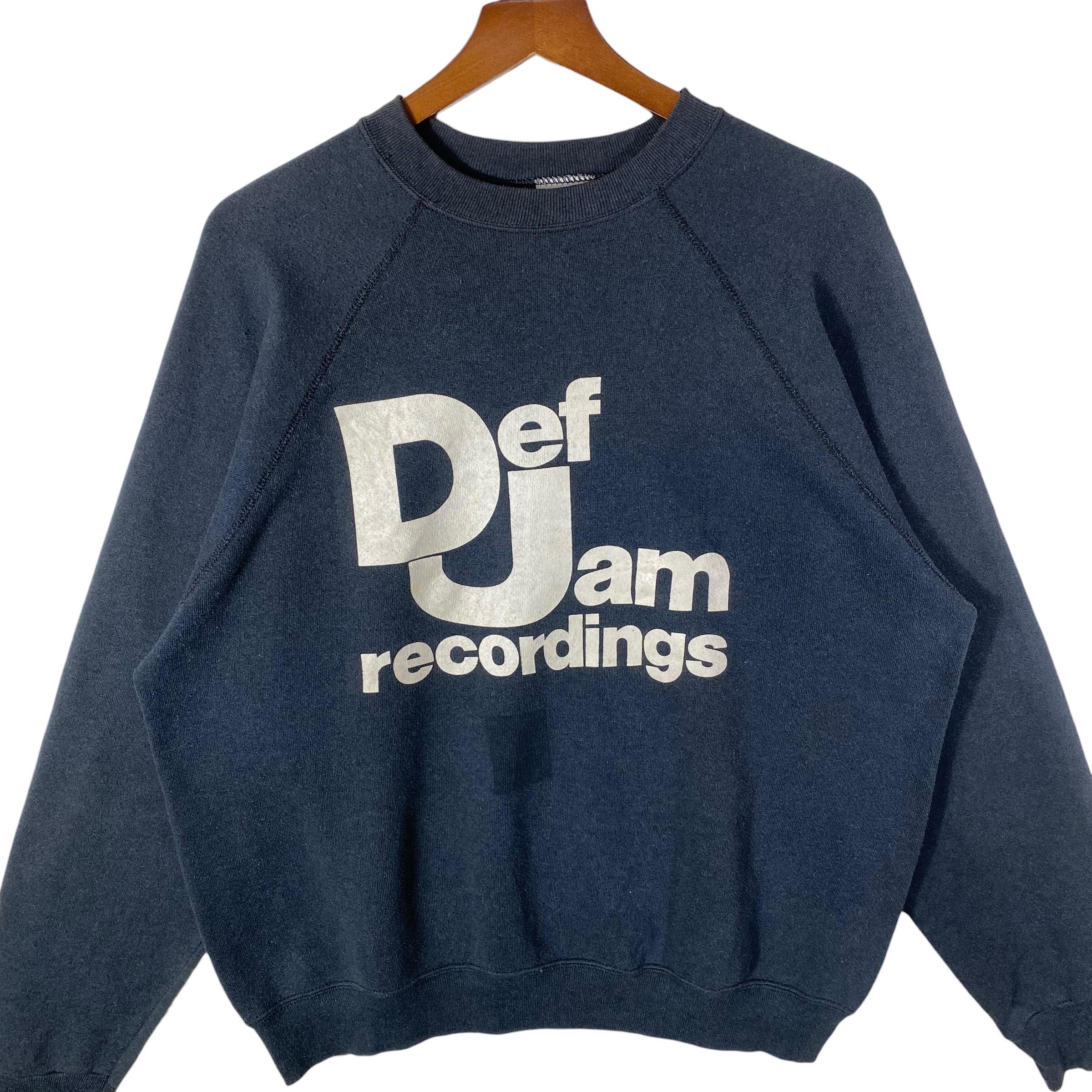 Vintage 80s Def Jam Recordings Sweatshirt L Size Black Colour - Etsy