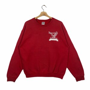 Vintage Stanford Hawks Sweatshirt Animals Red Colour crewneck Size M