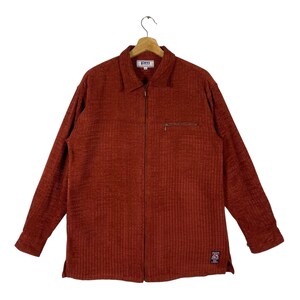 Vintage Person&#39;s Zipper Jacket L Size But To Fit M Size Red Colour