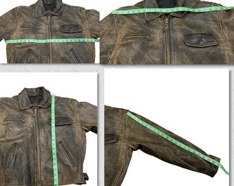 ヴィンテージ G.S.C オンタイム レザー ジッパー ジャケット Mサイズ