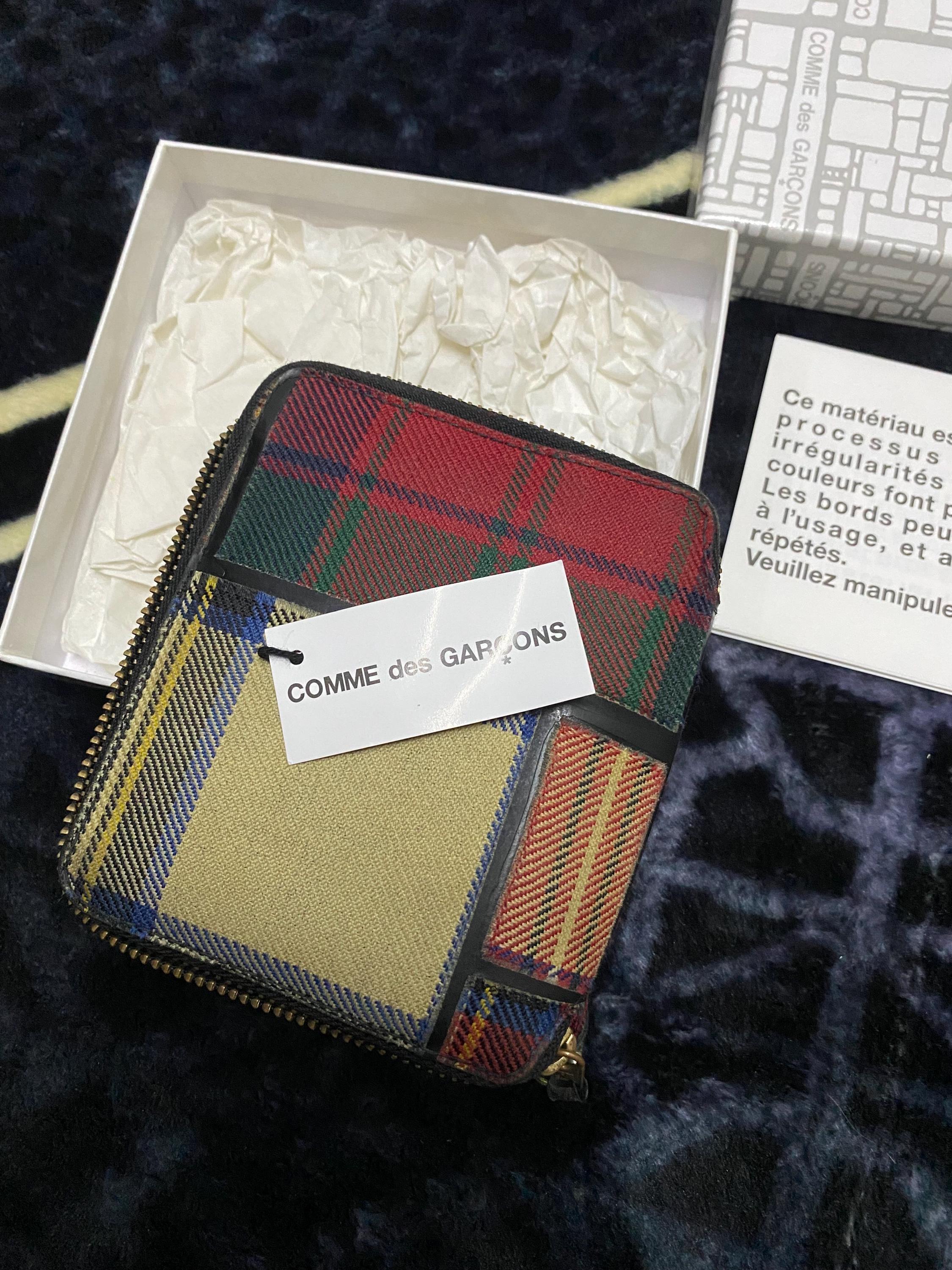 Comme Des Garcons Wallet Tartan Patchwork Red - Etsy