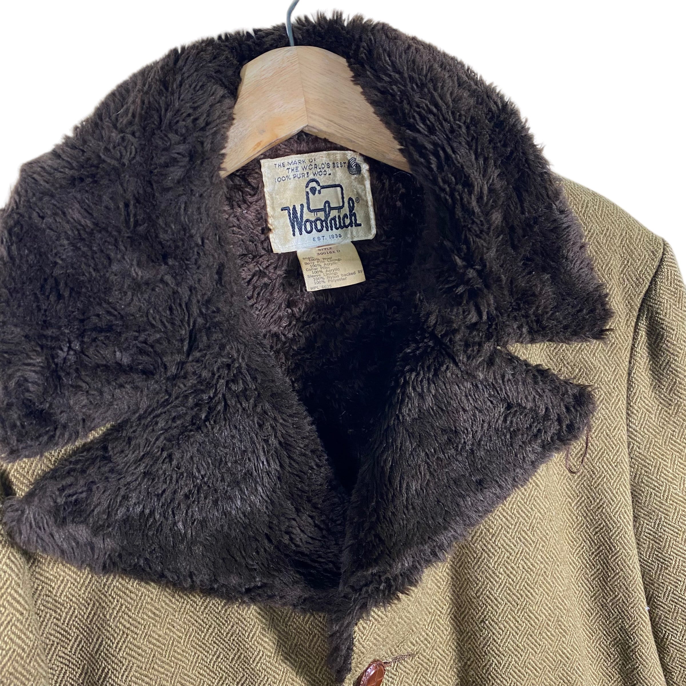 Vintage 70s Woolrich Wool Hunting Jacket 36 Size (S Size