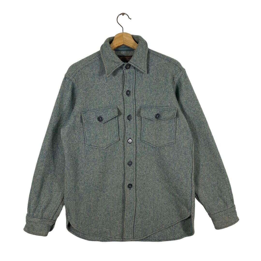 Vintage 80s Eddie Bauer Heavy Flannel M Size Gray Colour Wool