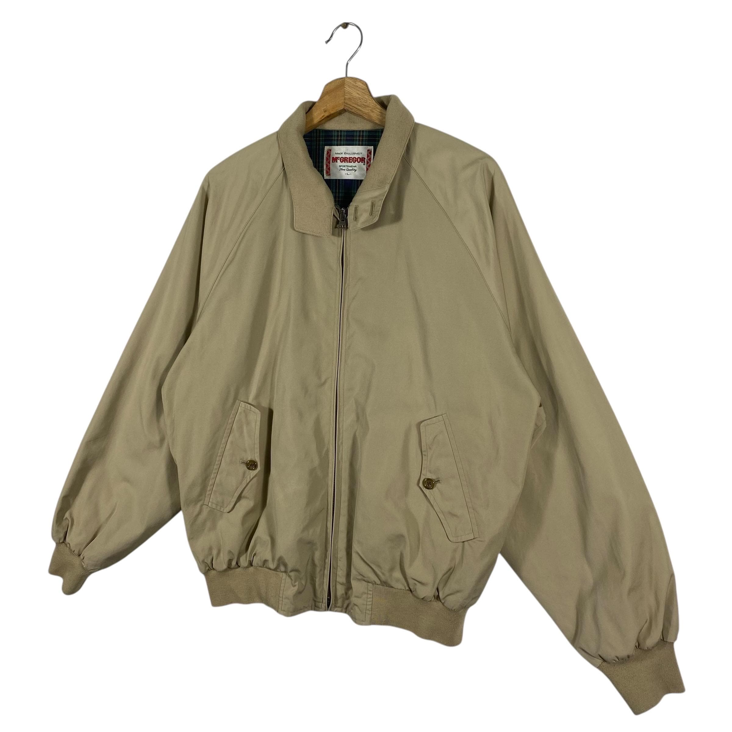 【希少】80s BARNEYS sweat harrington jacket Vintage Mcgregor Harrington Jacket L Size Brown Colour - Etsy