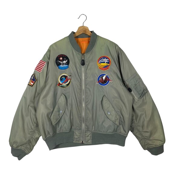 Vintage 90s Flyers Mens Intermediate MA-1 Reversible Bomber Jacket