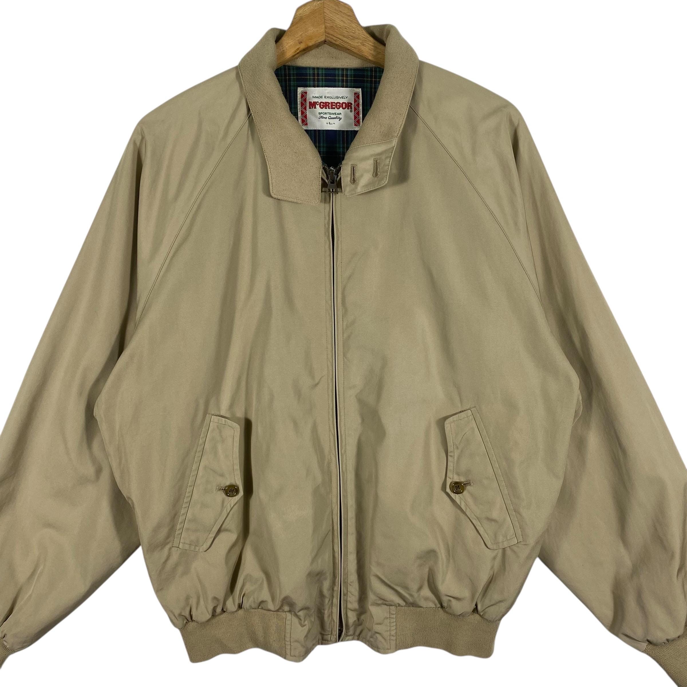 Vintage Mcgregor Harrington Jacket L Size Brown Colour - Etsy