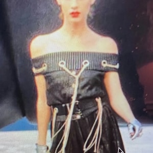 Vintage Chanel Black Coated Skirt