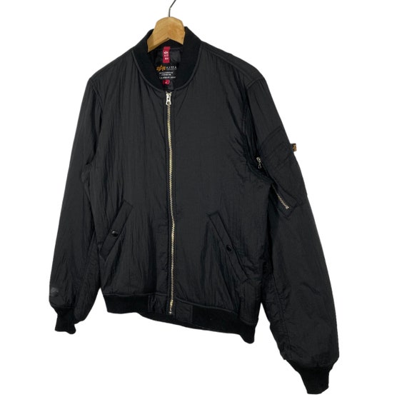 Vintage Alpha Industries Bomber Jacket M Size Black Colour