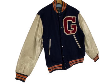 Vintage 50s 60s Champion Running Man Labelled Varsity Jacket M