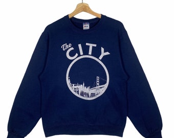 Vintage The City Sweatshirt S Size Navyblue Colour
