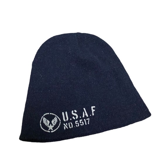 Vintage 90s U.S.A.F NO 5517 Beanie Hat Navyblue - Etsy