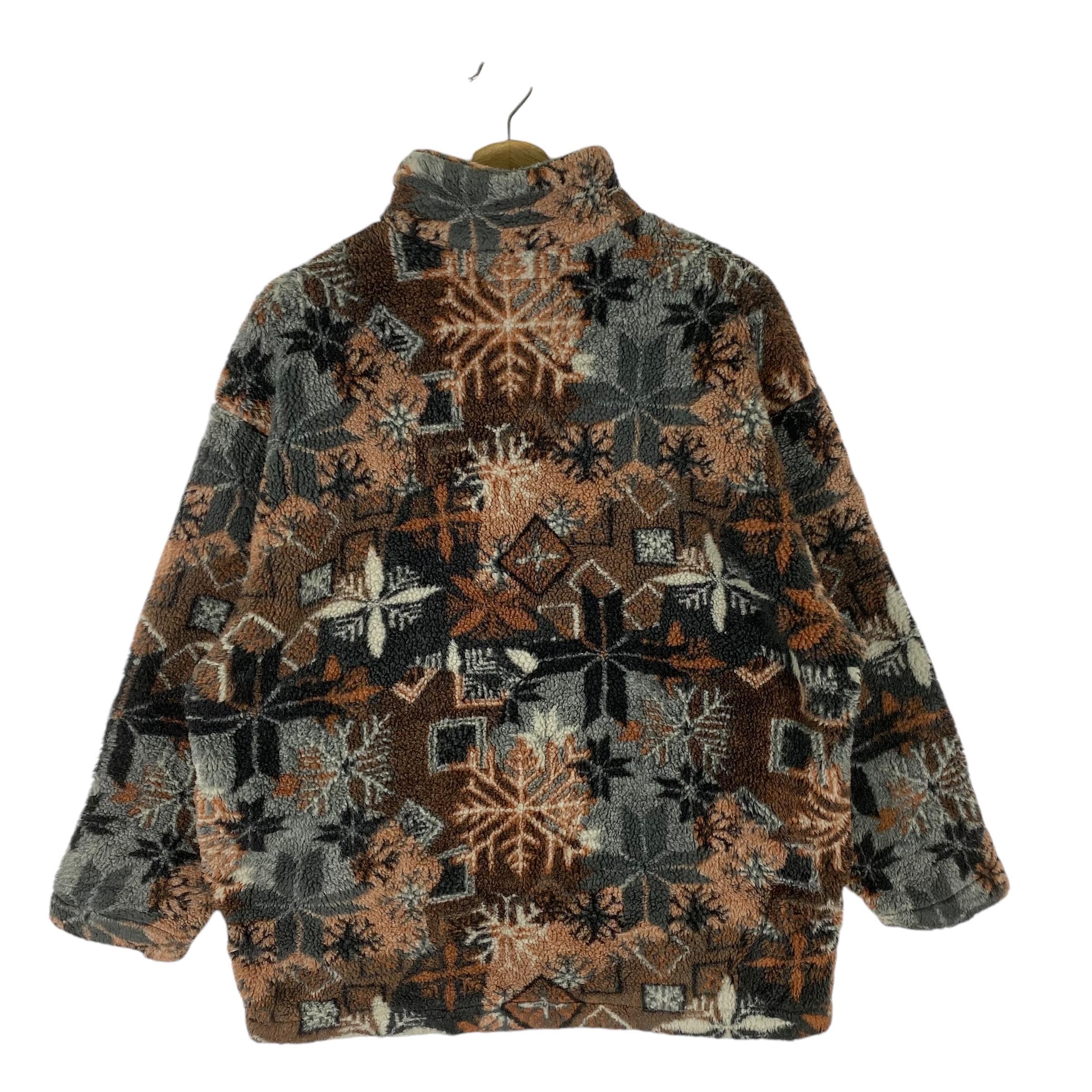 ヴィンテージ エレッセ フリース ハーフジップ プルオーバー - 幾何学