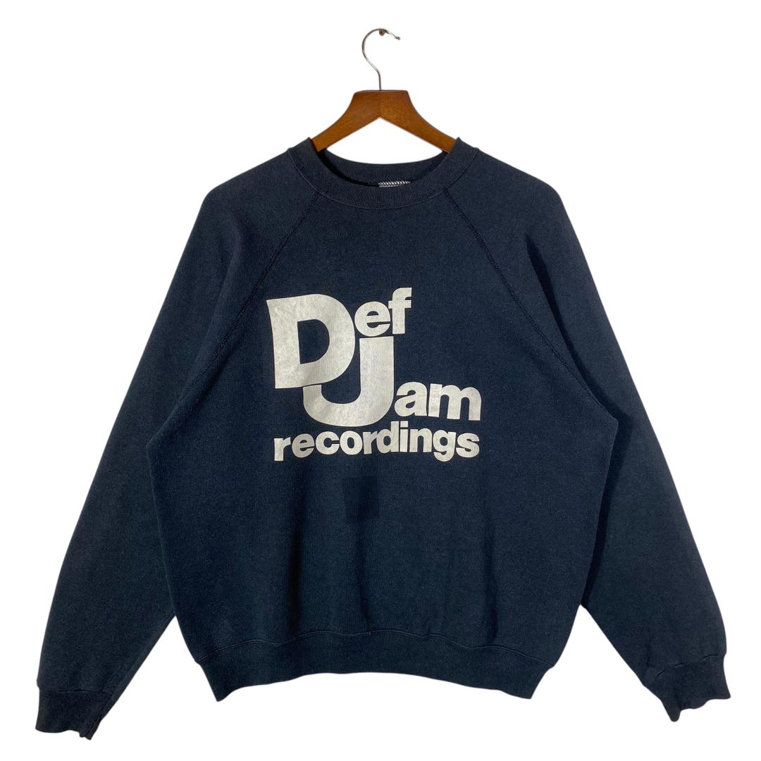 Vintage 80s Def Jam Recordings Sweatshirt L Size Black Colour - Etsy