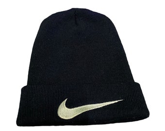 Vintage Nike Swoosh Baenie Hat Navyblue Colour