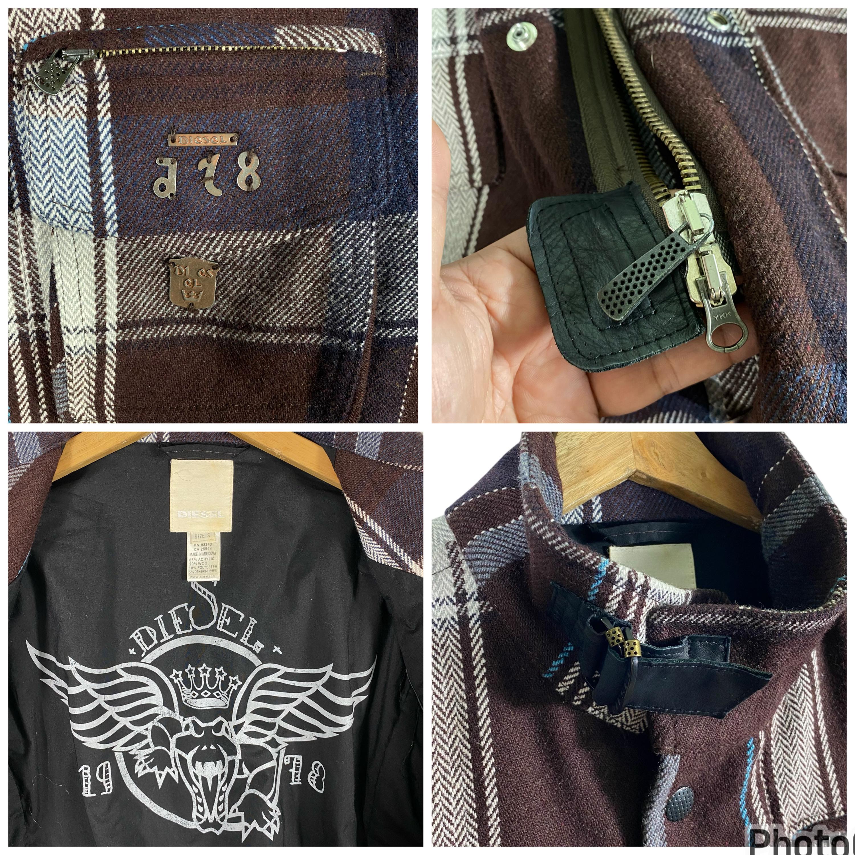 Vintage Diesel Wool Button/zipper Jacket S Size Brown Colour - Etsy
