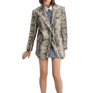 Vintage Apart Impressions Snake Print Blazer Size 13 (M)