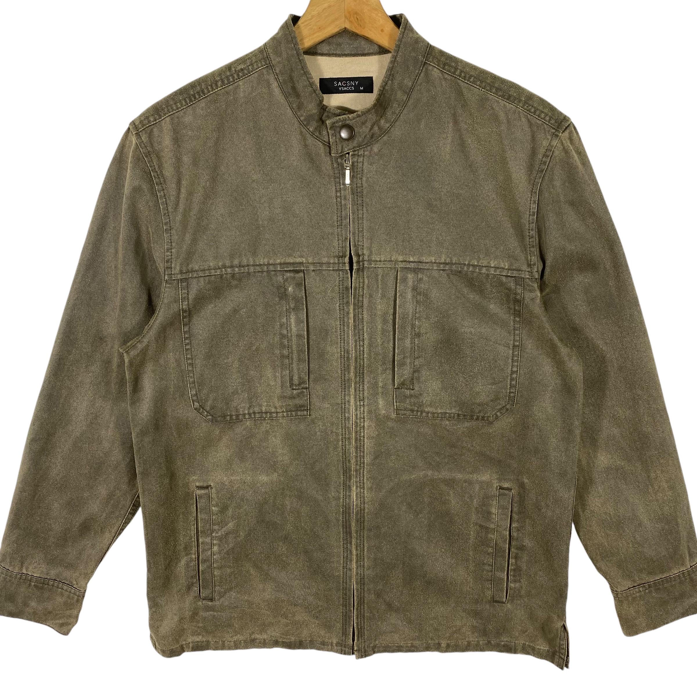 Vintage Yohji Yamamoto Y'saccs Zipper Jacket M Size Grey Colour