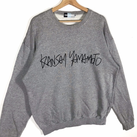 Vintage Kansai Yamamoto Sweatshirt L Size Grey Co… - image 2