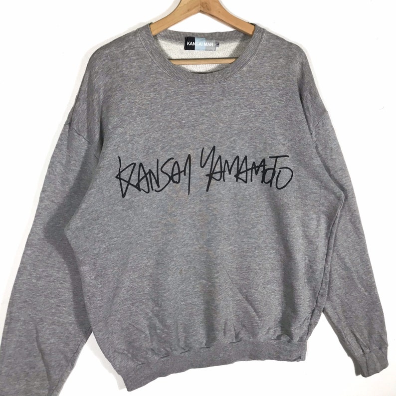 Vintage Kansai Yamamoto Sweatshirt L Size Grey Colour image 2