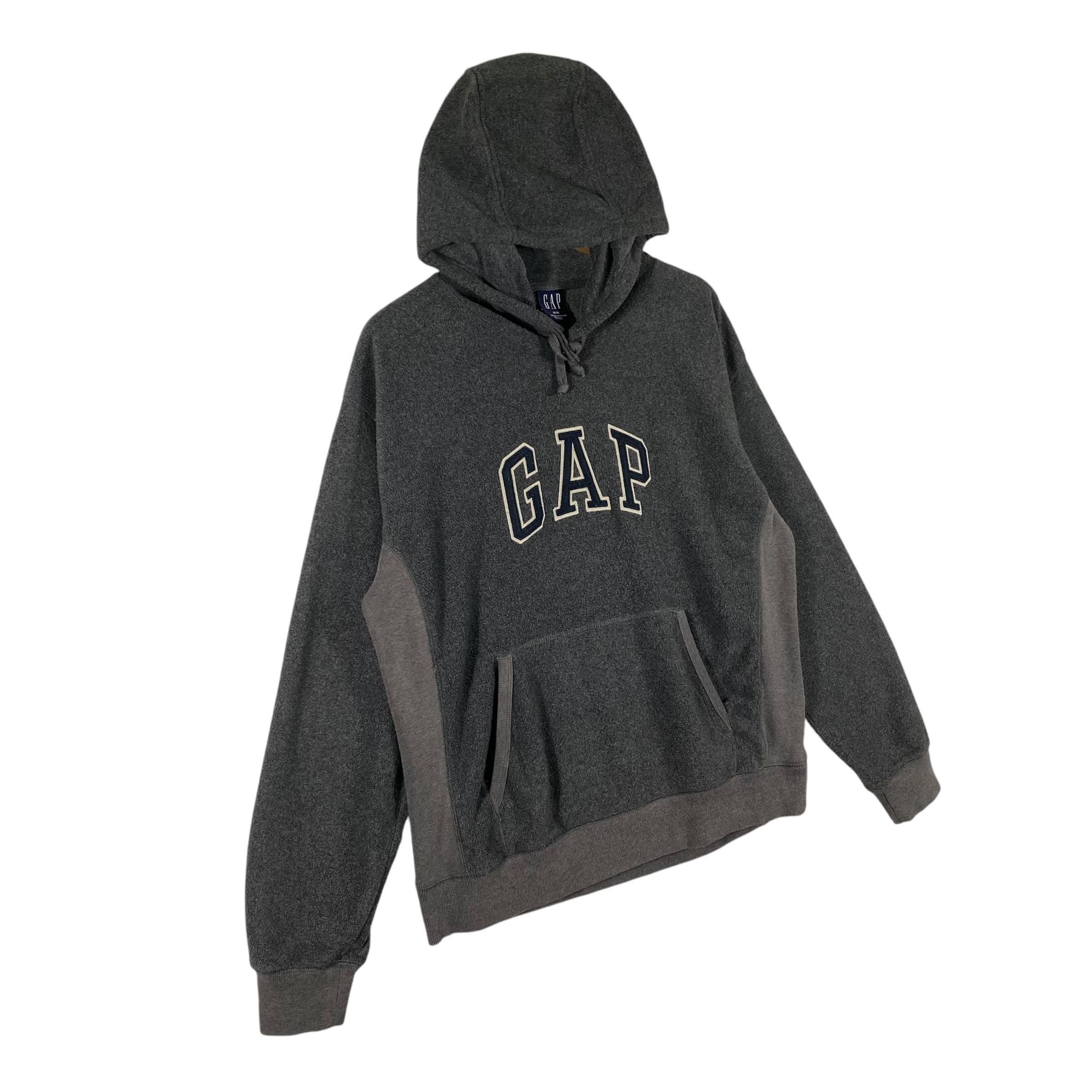 Pull à Capuche Homme Gap - Taille M Gris - Logo Noir Brodé - Neuf Avec étiquettes