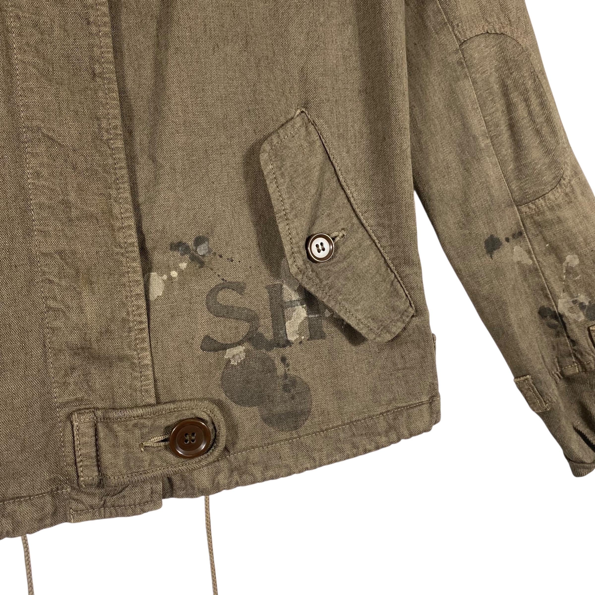 Share Spirit Type A-9 Military Zipper/button Jacket Size 36 Brown