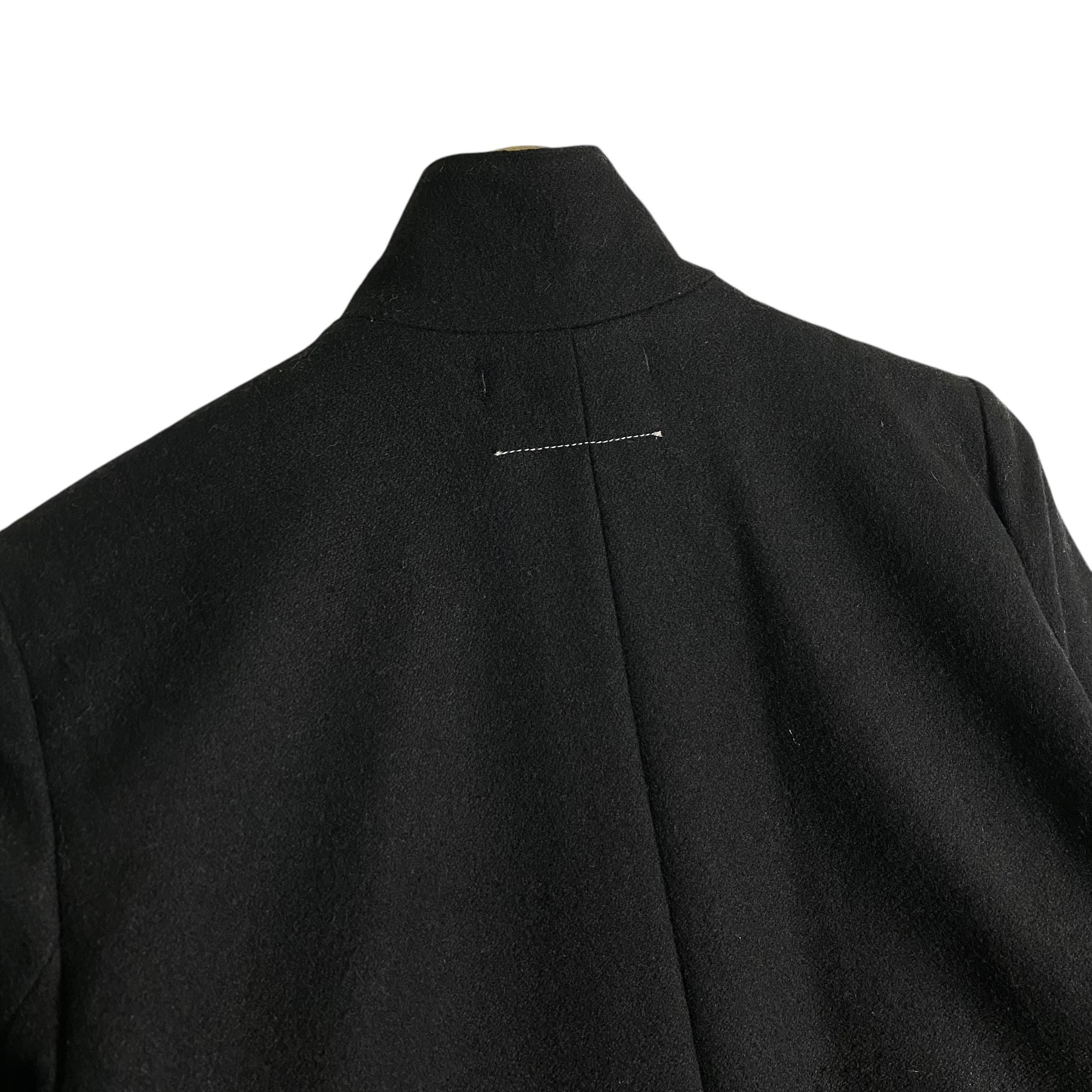 Maison Margiela MM6 Wool Long Jacket Zipper Size 36 (S) Black 