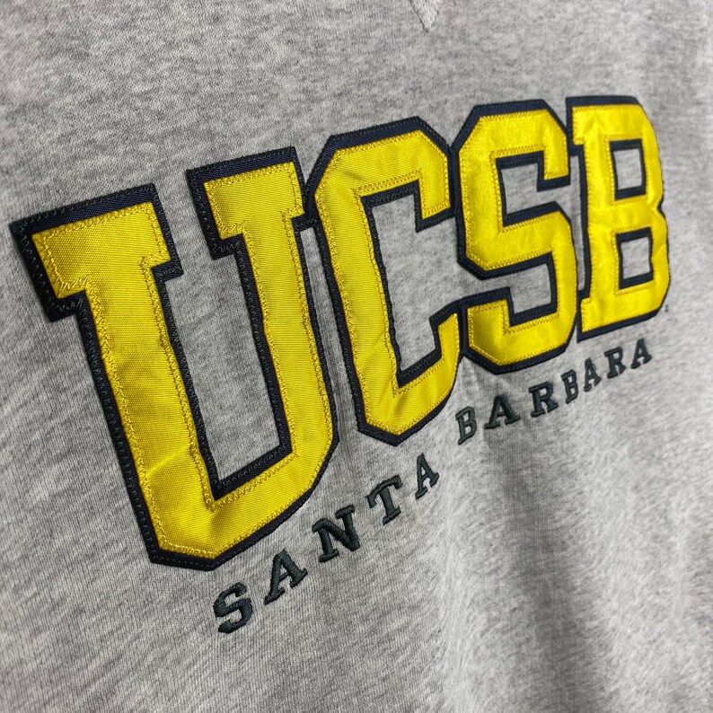 Vintage University of California Santa Barbara Sweatshirt L Size Grey Colour image 5