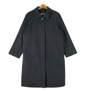 Vintage Daks London Wool Button Jacket L Size Darkgrey Colour